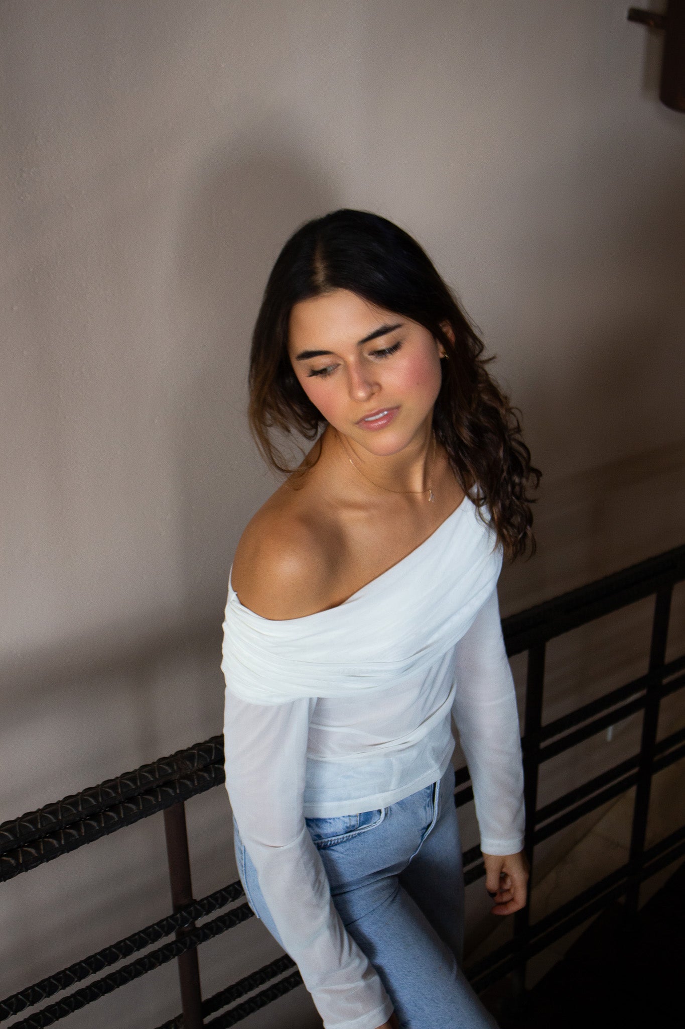 'LONG SLEEVE TOP' CREAM